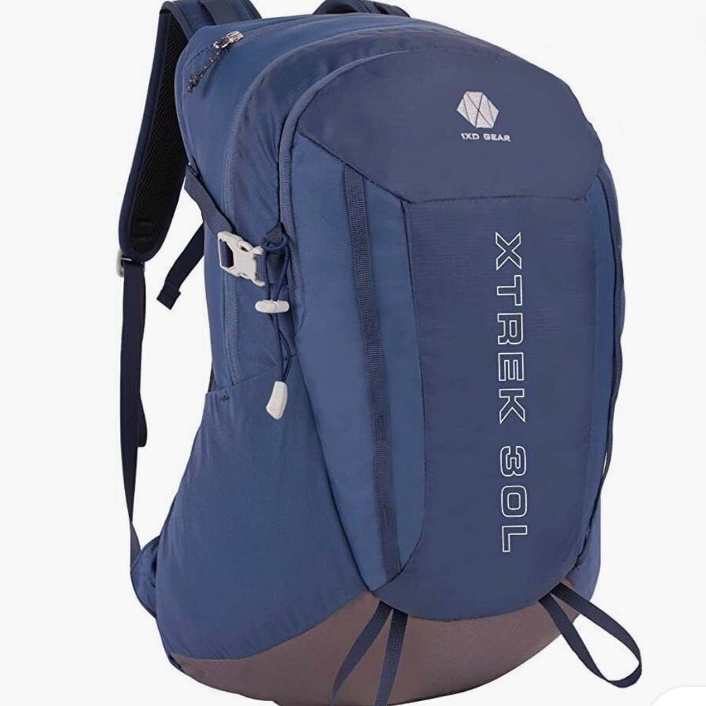 1XD GEAR Xtrek 30L Hiking Camping Backpack Unisex NEW 22" x 9.5" x 13.5 NAVY